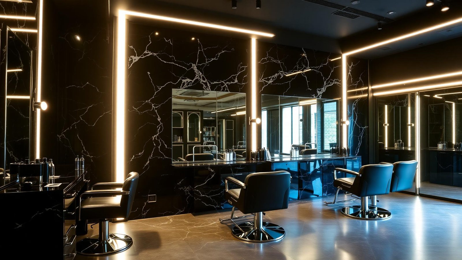 ROY’S kuaför salonu iç mekânı